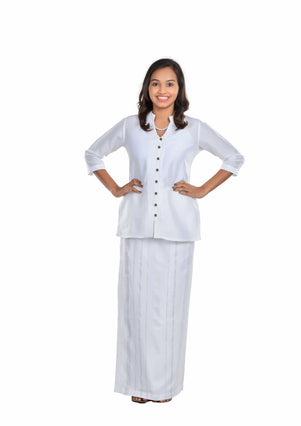 Ladies White Lungi Dress