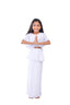 White Half Saree