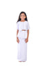 White Half Saree