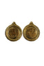 Sun and moon brass wall décor 8''