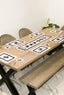 Bathik Table Mats - 6 Seater (Black & White)