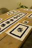 Bathik Table Mats - 6 Seater (Black & White)